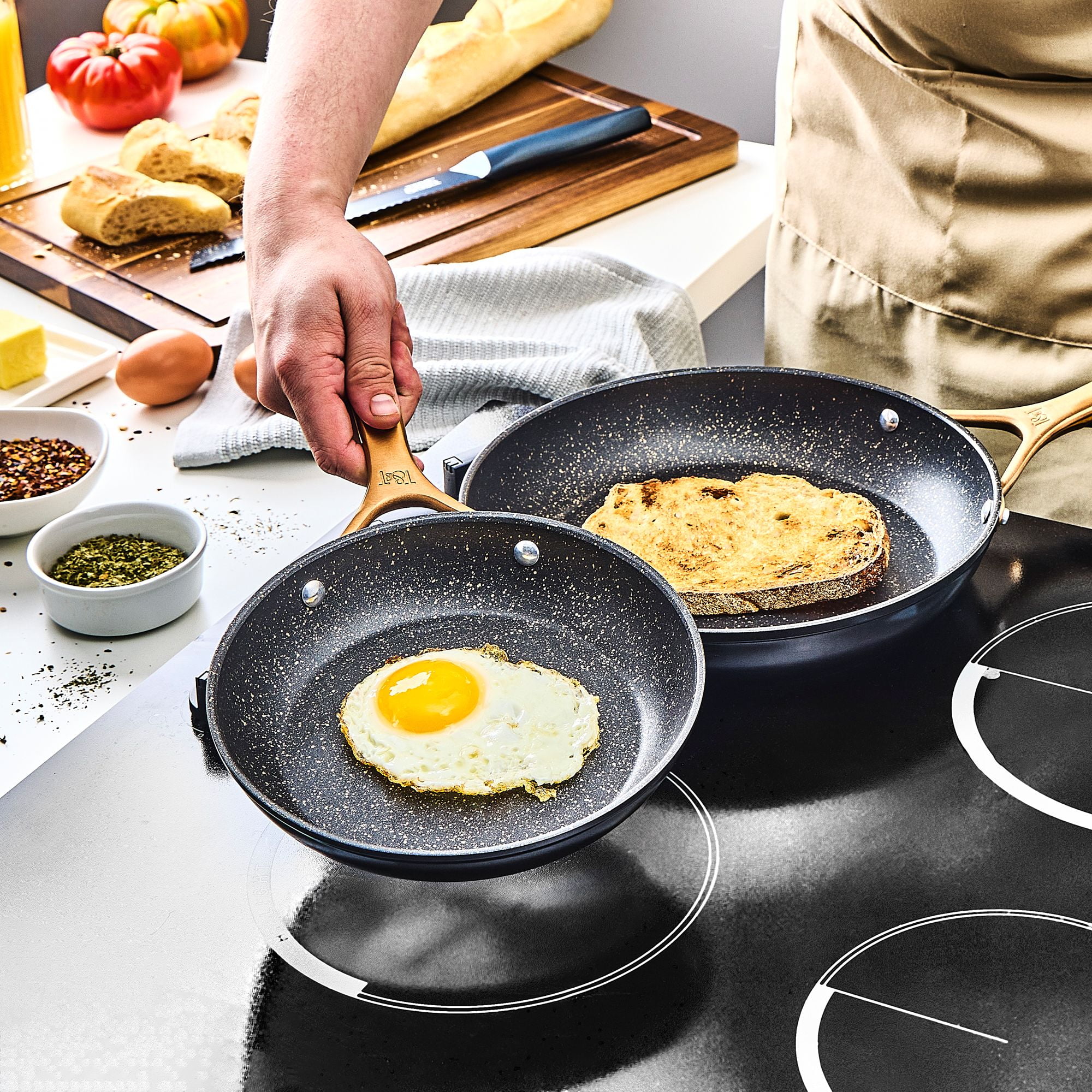 Thyme & Table Supreme 12 - Piece Non - Stick Cookware Set, Pots and Pans Set - Bronze
