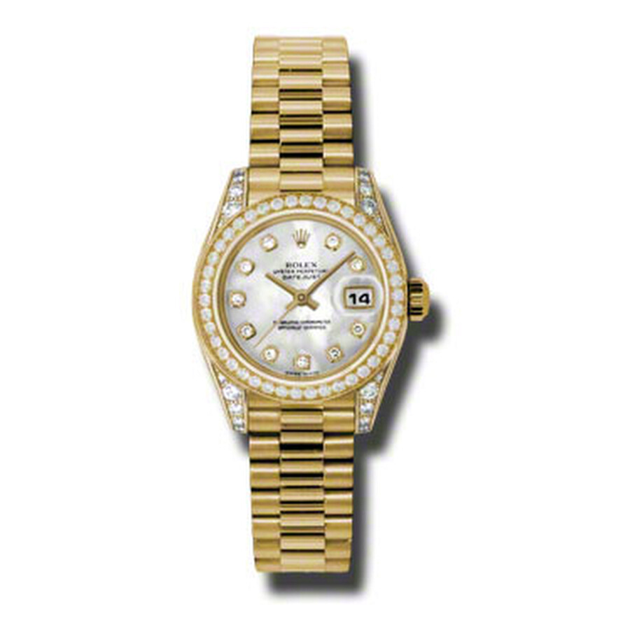 Rolex Lady-Datejust 26 Mother Of Pearl Dial 18K Yellow Gold President Automatic Ladies Watch 179158MDP（Lifetime free warranty+90-days replacement service & Refund!.）