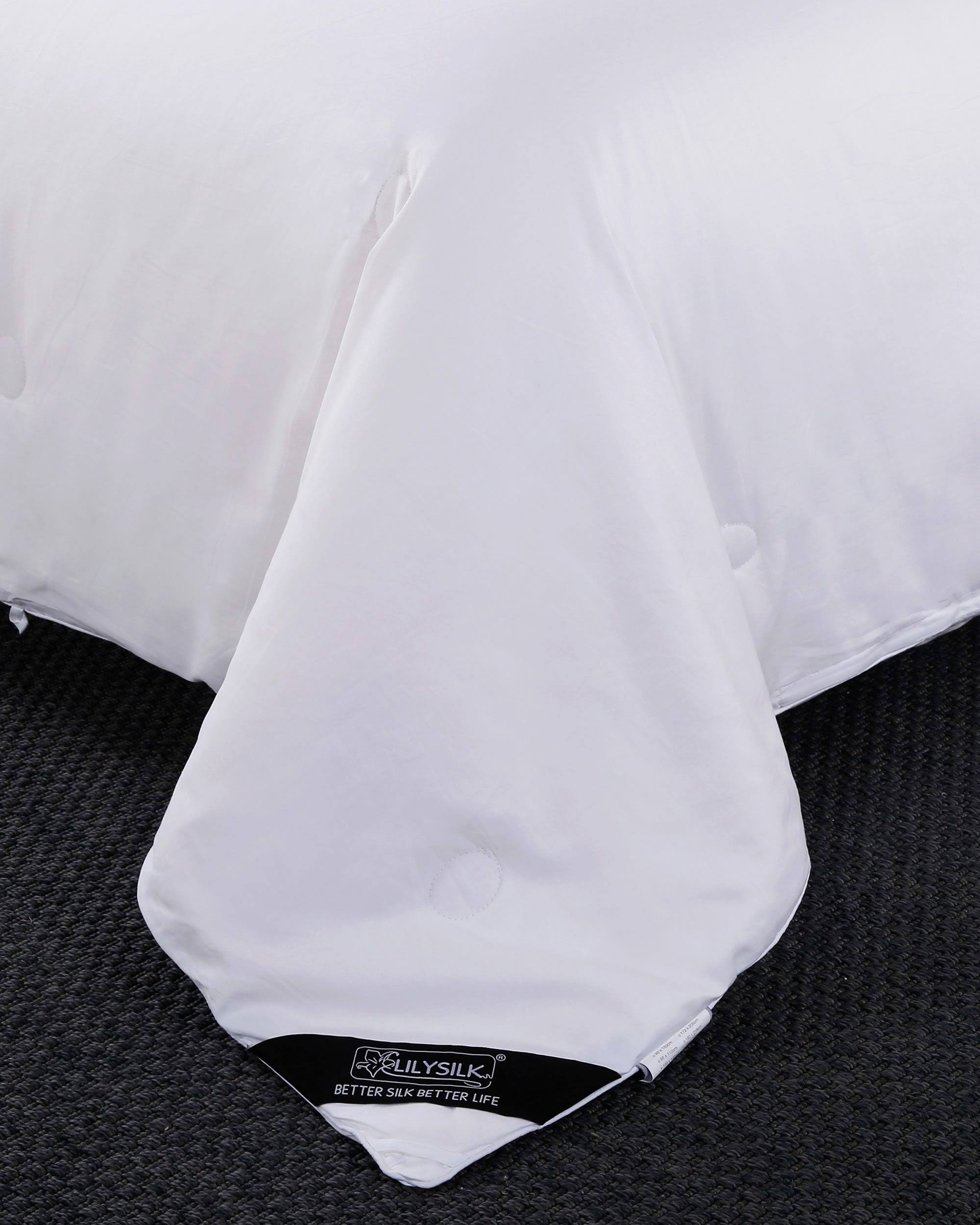 LILYSILK All Season Silk Comforter - White - King (104X92 inch, Silk WEIGHT:2.0KG)