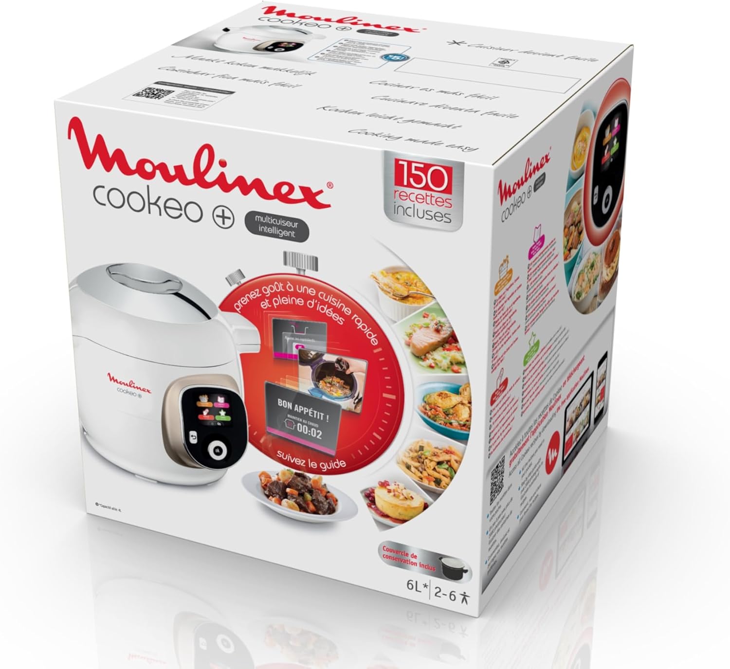 Multicuiseur intelligent 6 L 150 recettes écran intuitif cuisson guidée 1600 W