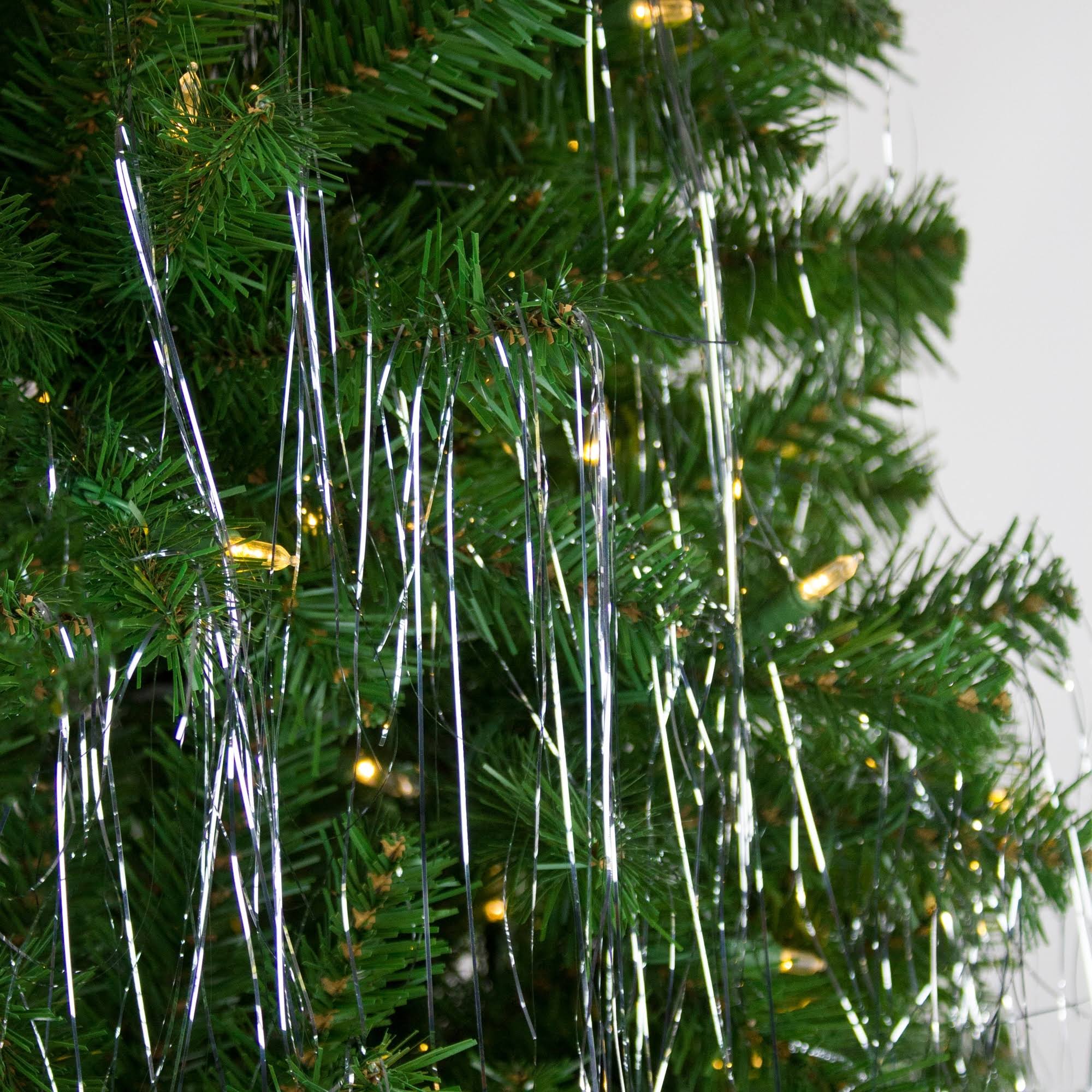 1000ct Silver Tinsel Icicle Strands Christmas Decorations 18