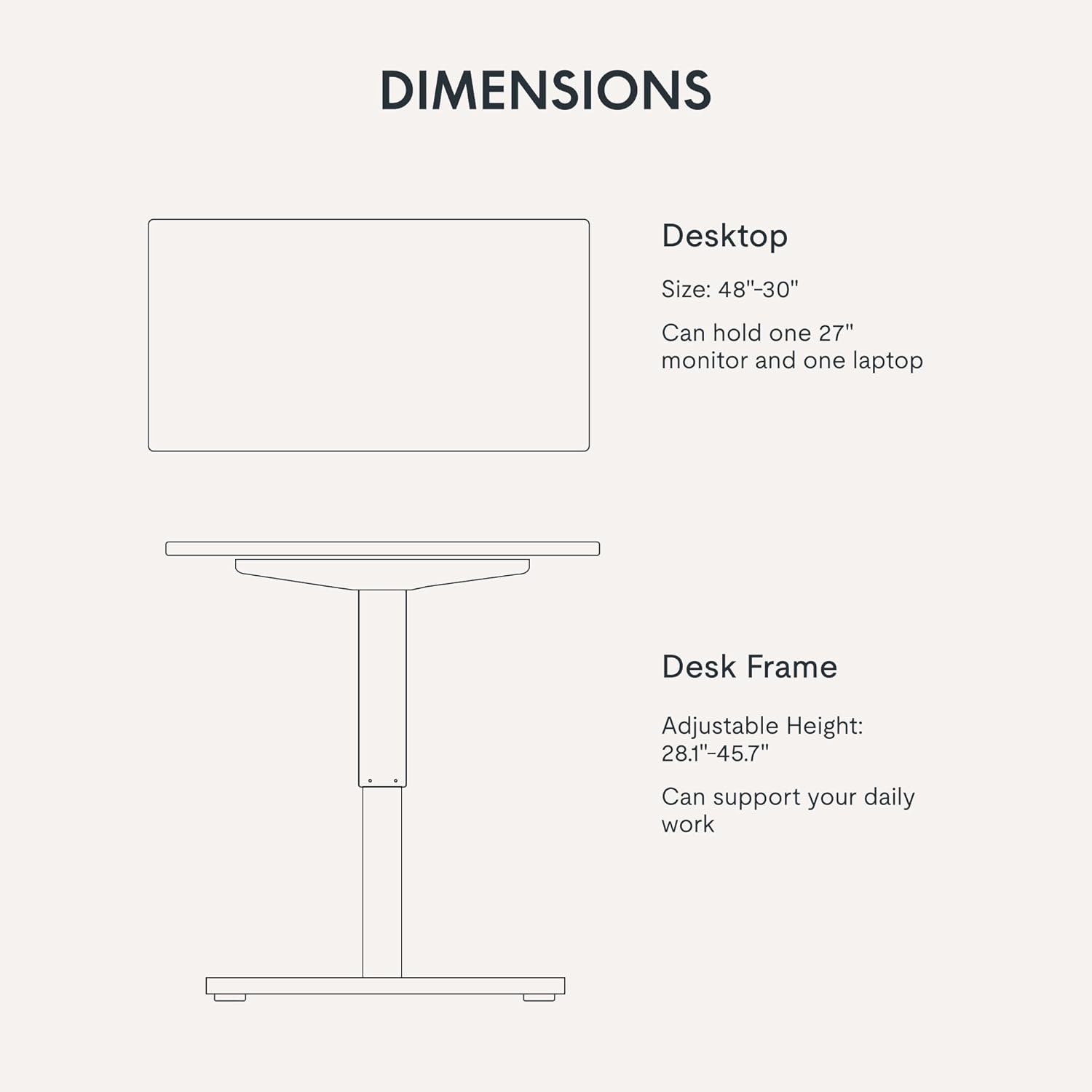FLEXISPOT EN1 Whole-Piece Standing Desk