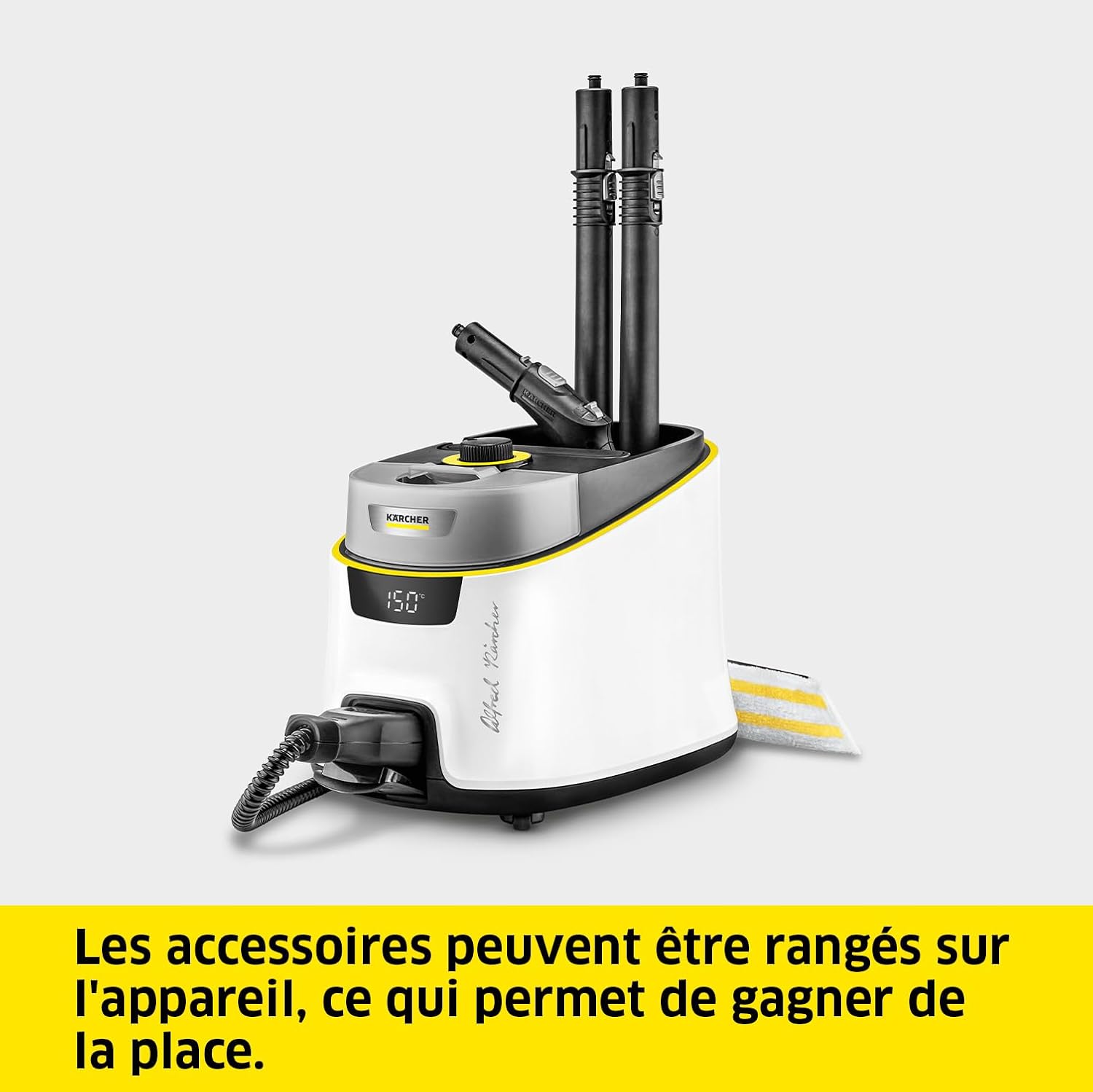 Nettoyeur vapeur SC 5 Deluxe Signature Line VapoHydro 4 bar chauffe 3 min surface 130 m² réservoir 13 L