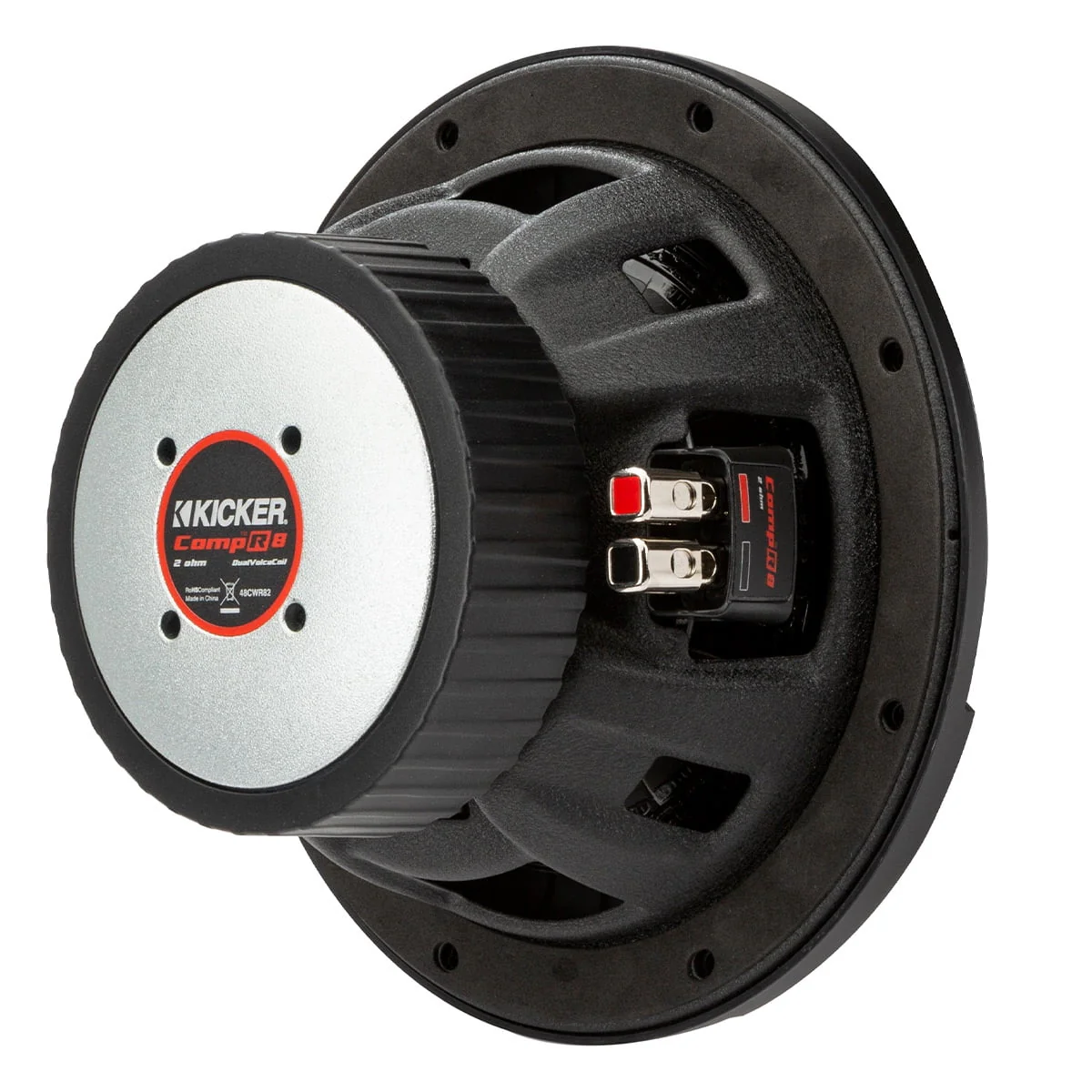 KICKER Compr 8 in Dual 4 Ohm DVC 600W Peak Power Car Audio Subwoofer