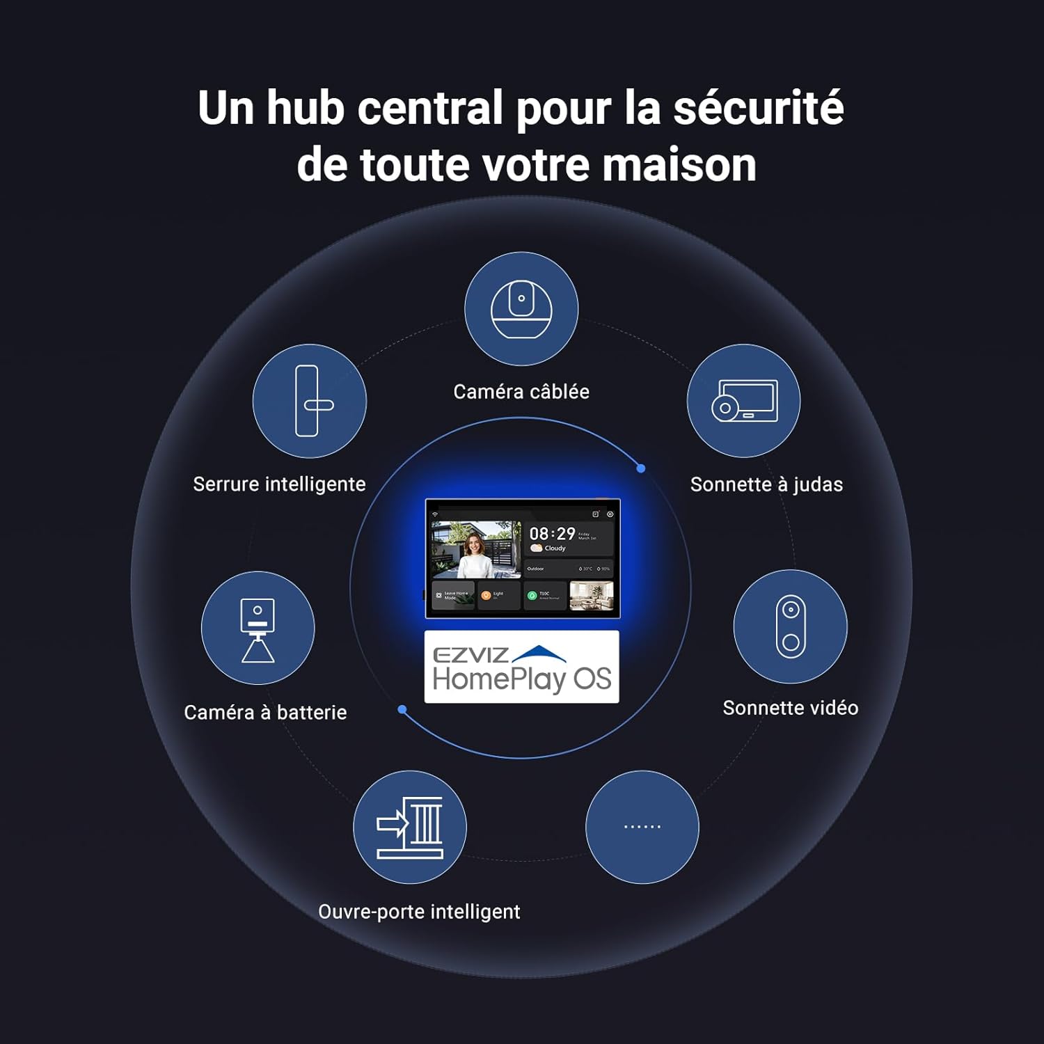 Visiophone connecté 4K HP7 Pro écran 8 pouces reconnaissance paume visage RFID étanche WiFi