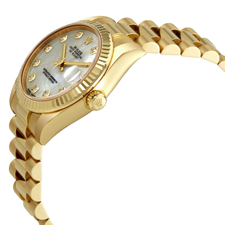 Rolex Lady-Datejust 31 Mother of Pearl Dial 18K Yellow Gold President Automatic Ladies Watch 178278MDP（Lifetime free warranty+90-days replacement service & Refund!.）