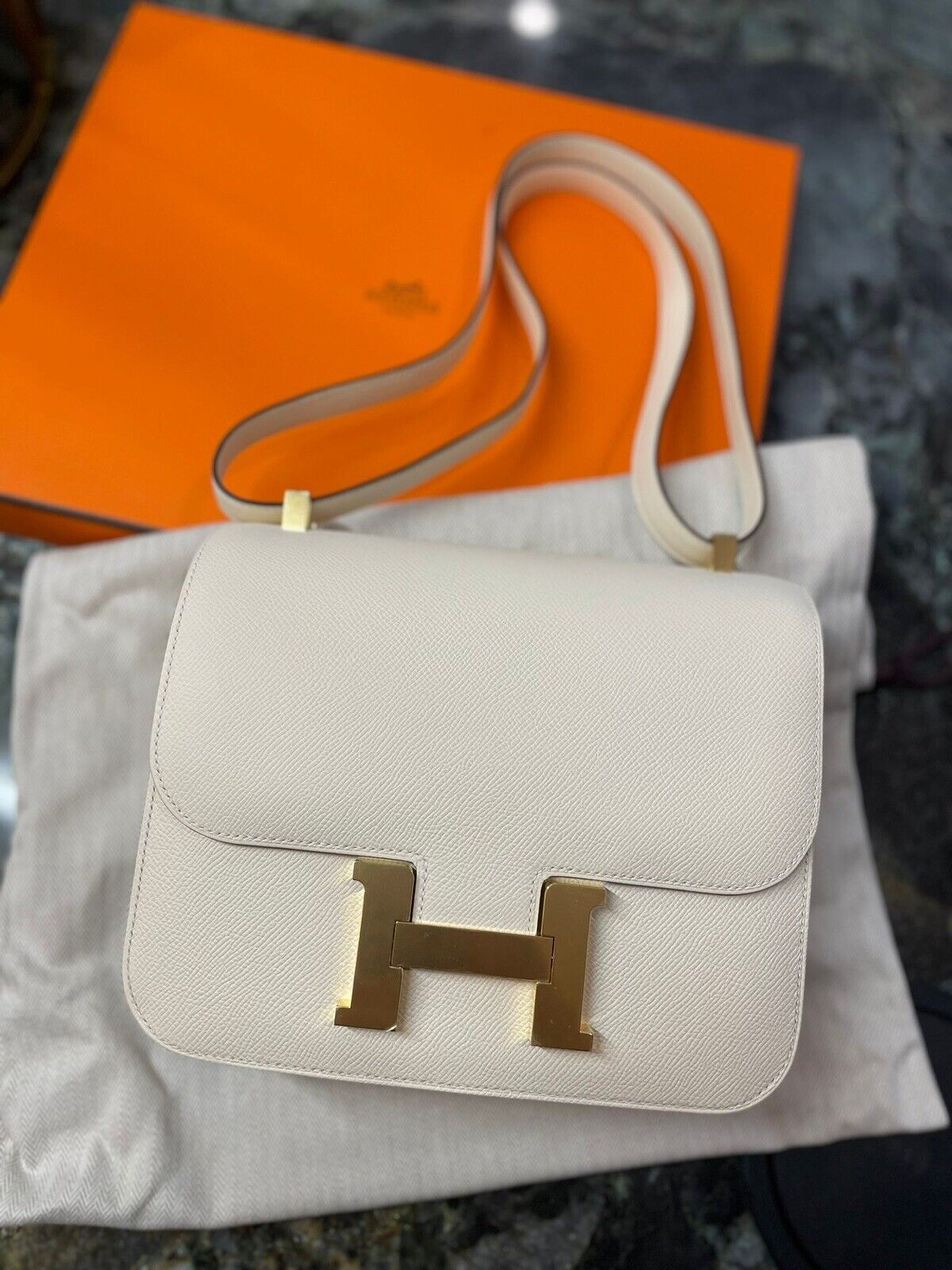 Hermes Constance 1-24 Nata Epsom Gold Hardware