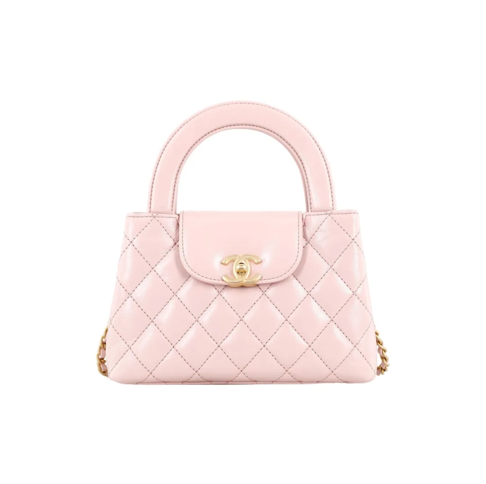 CHANEL Kelly 23K Chain with handle, sequin calf leather