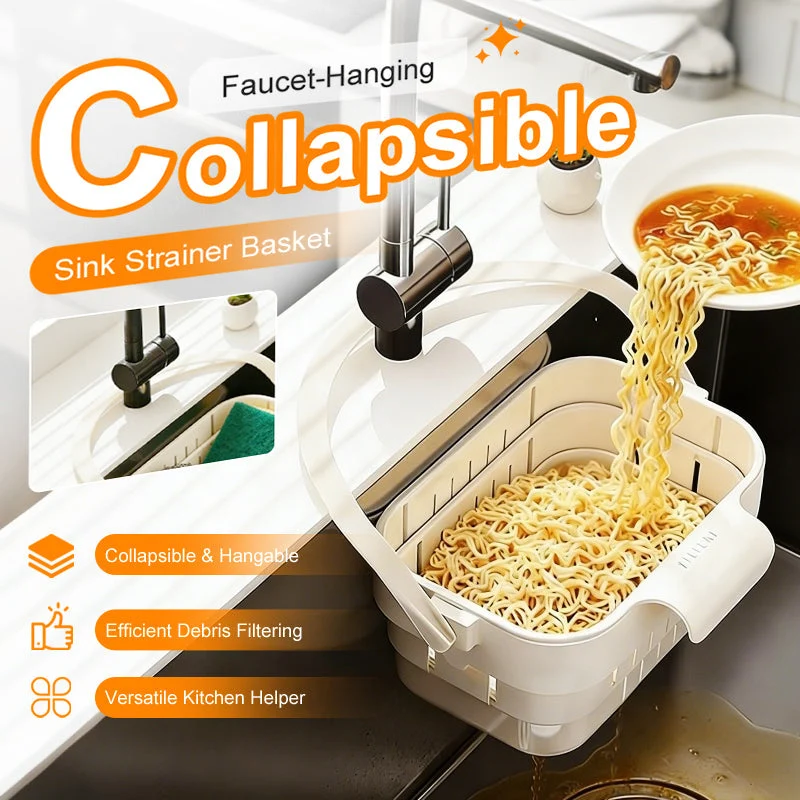 🥦50% OFF!🍅Collapsible Faucet-Hanging Sink Strainer Basket