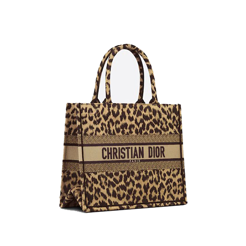 MEDIUM DIOR BOOK TOTE Beige Multicolor Mizza Embroidery