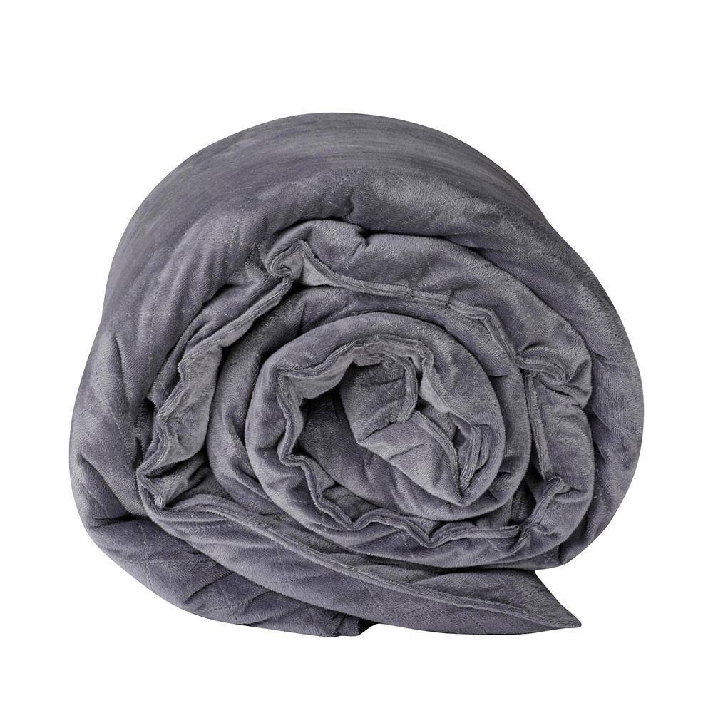 Swift Home Weighted Blanket with Removable Cover -10 lbs Grey