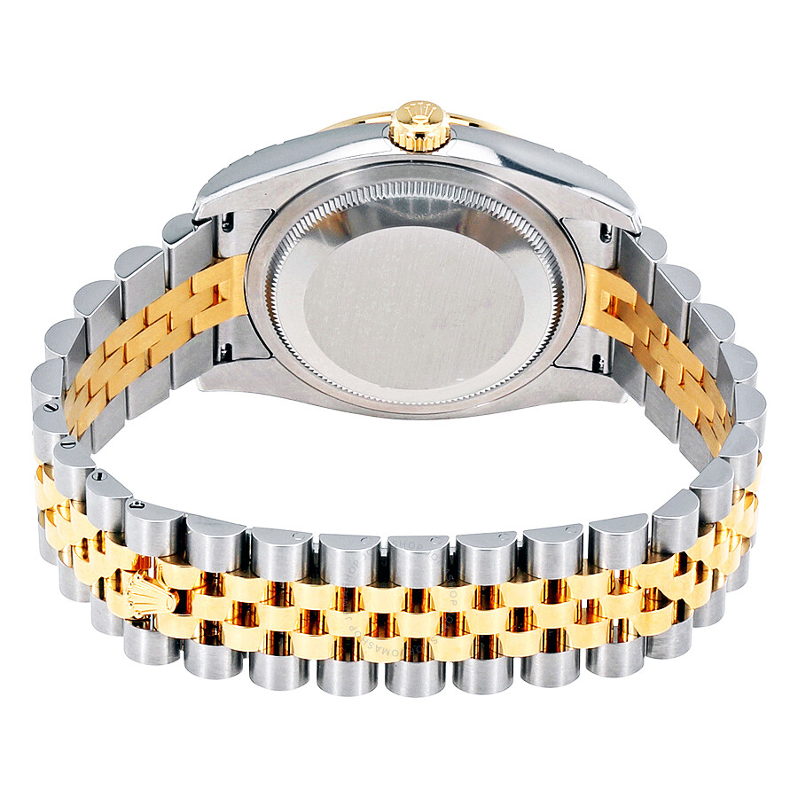Rolex Datejust Black Mother of Pearl Dial Automatic Ladies 18 Carat Yellow Gold and Stainless Steel Watch 116243BKMDJ（Lifetime free warranty+90-days replacement service & Refund!.）