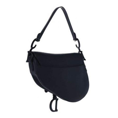 CHRISTIAN DIOR Ultra Matte Calfskin Saddle Bag Black
