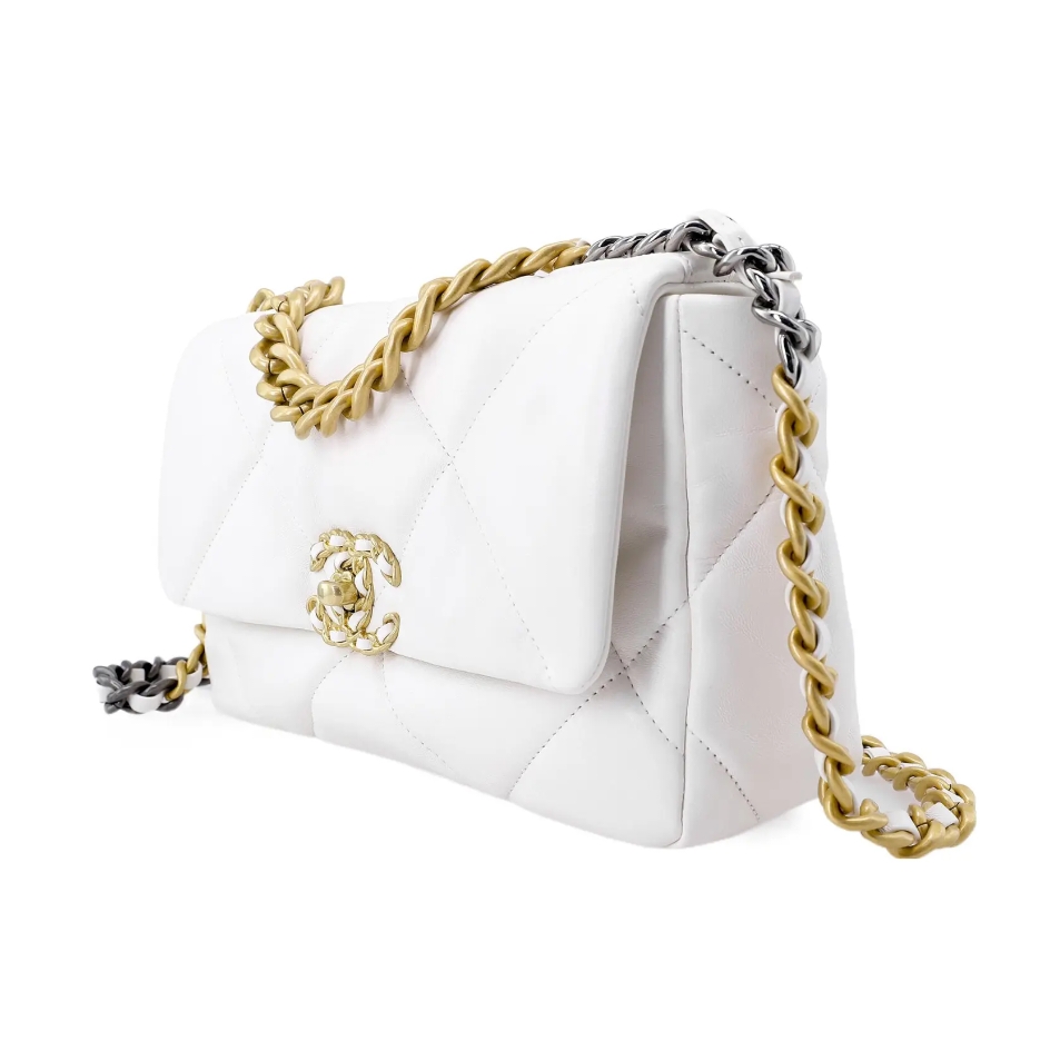 Chanel 19 Flap Bag Double chain sheepskin