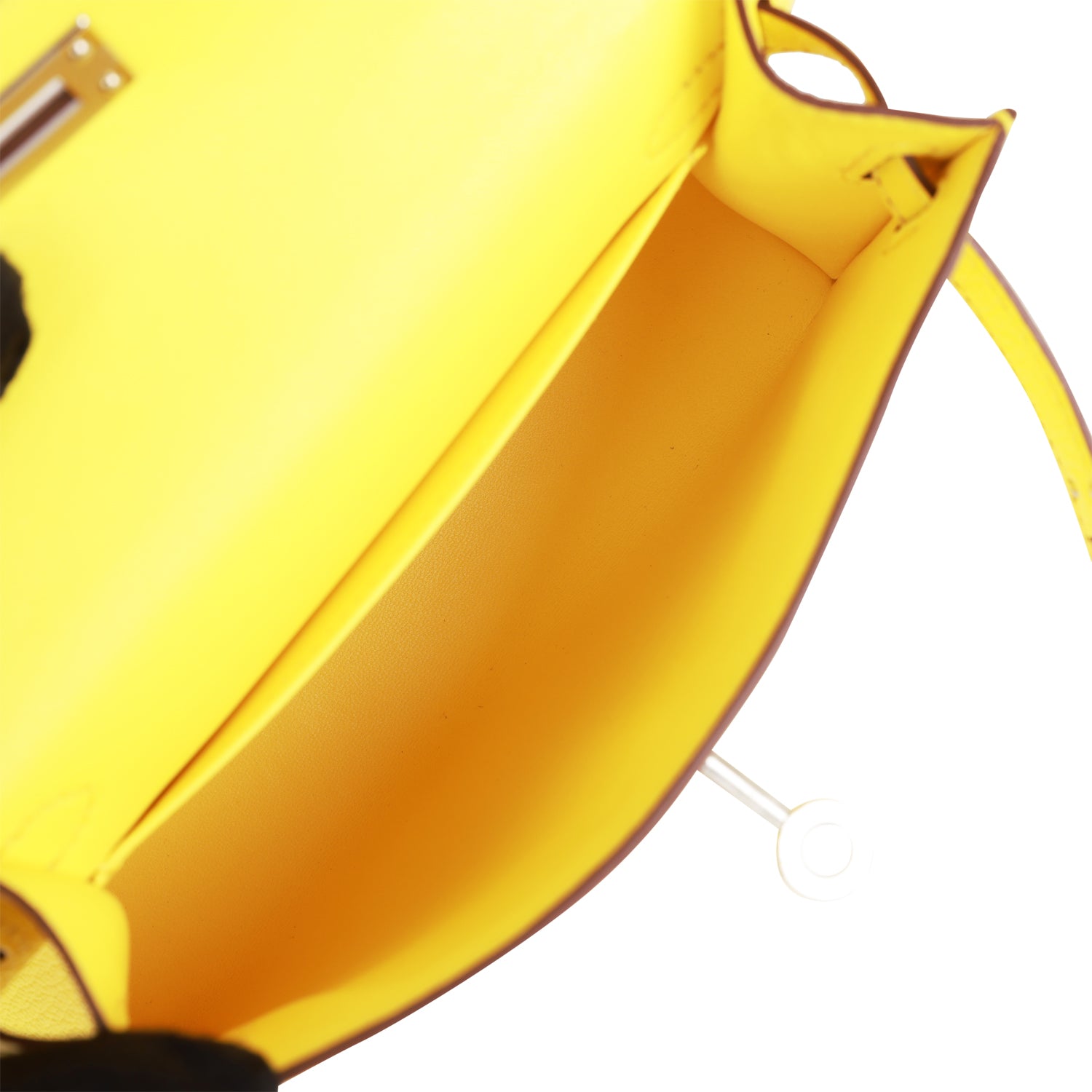 Hermes Kelly Sellier 20 Jaune Citron Chvre Palladium Hardware