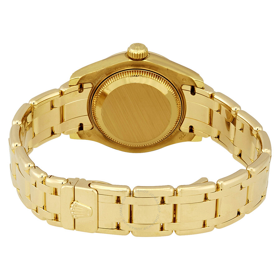 Rolex Lady-Datejust Pearlmaster White Dial 18K Yellow Gold Automatic Ladies Watch 80318WRPM（Lifetime free warranty+90-days replacement service & Refund!.）