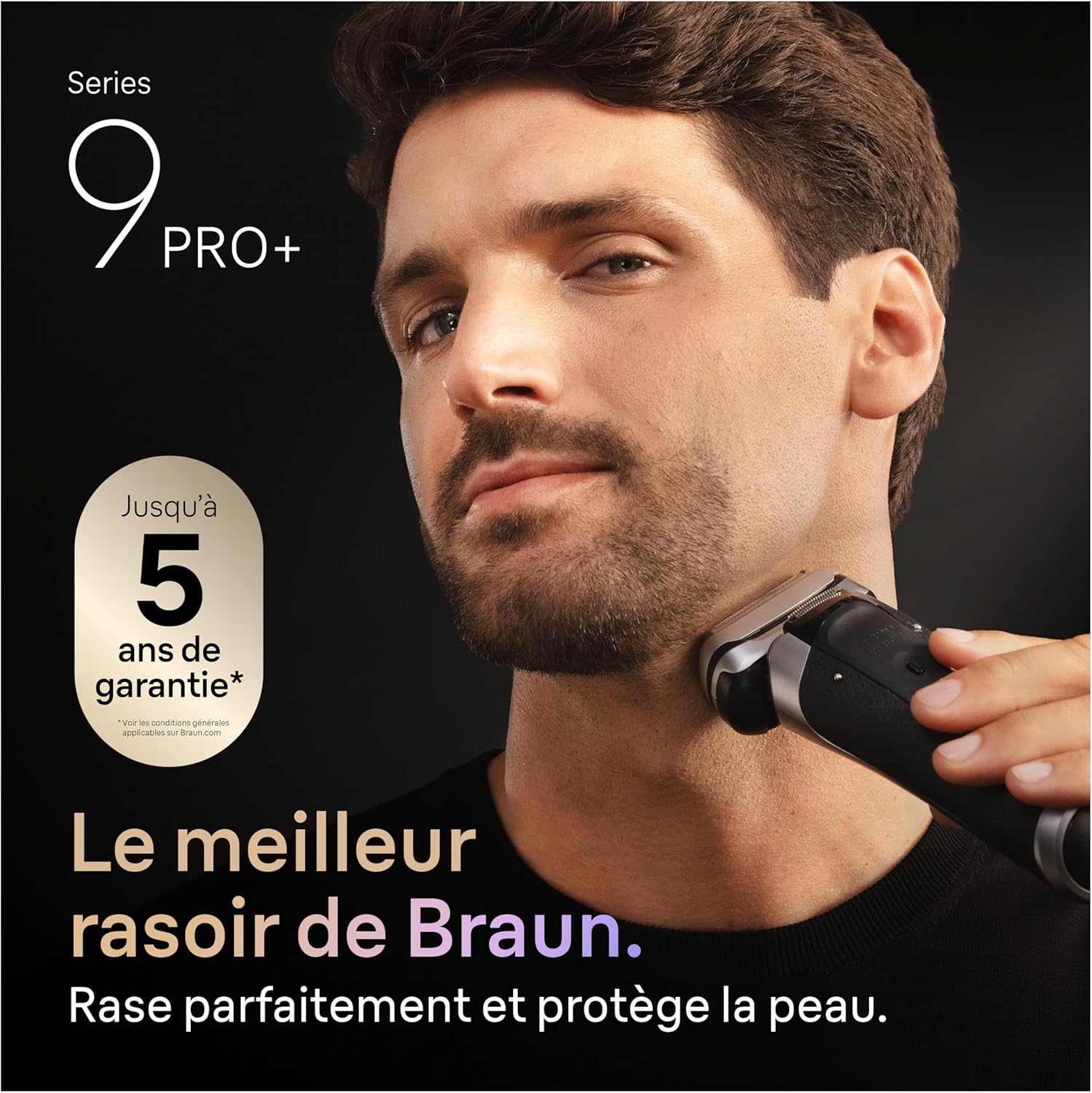 Rasoir électrique homme étanche lames précision station nettoyage