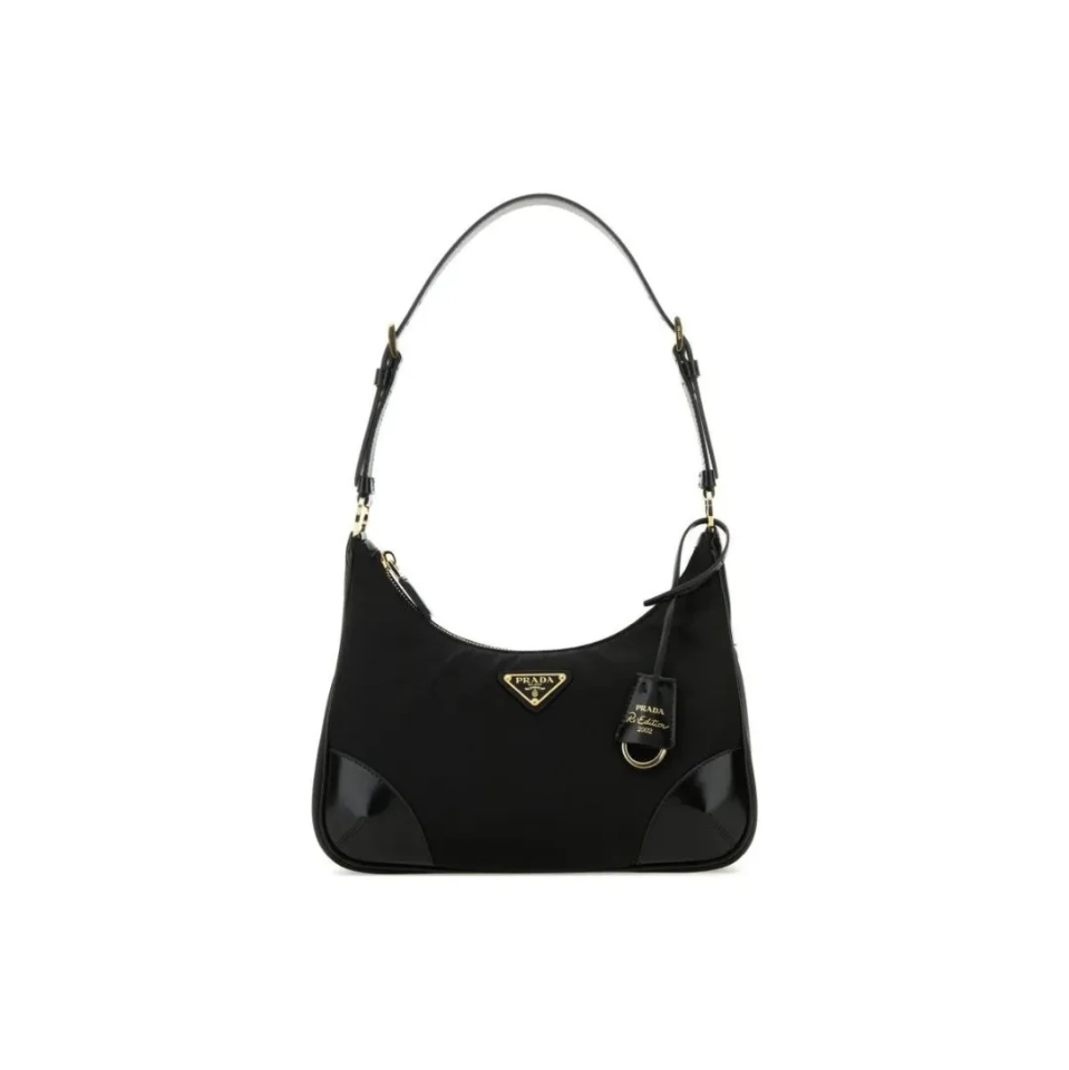 Prada Hobo nylon bag Metal logo 2024 new style