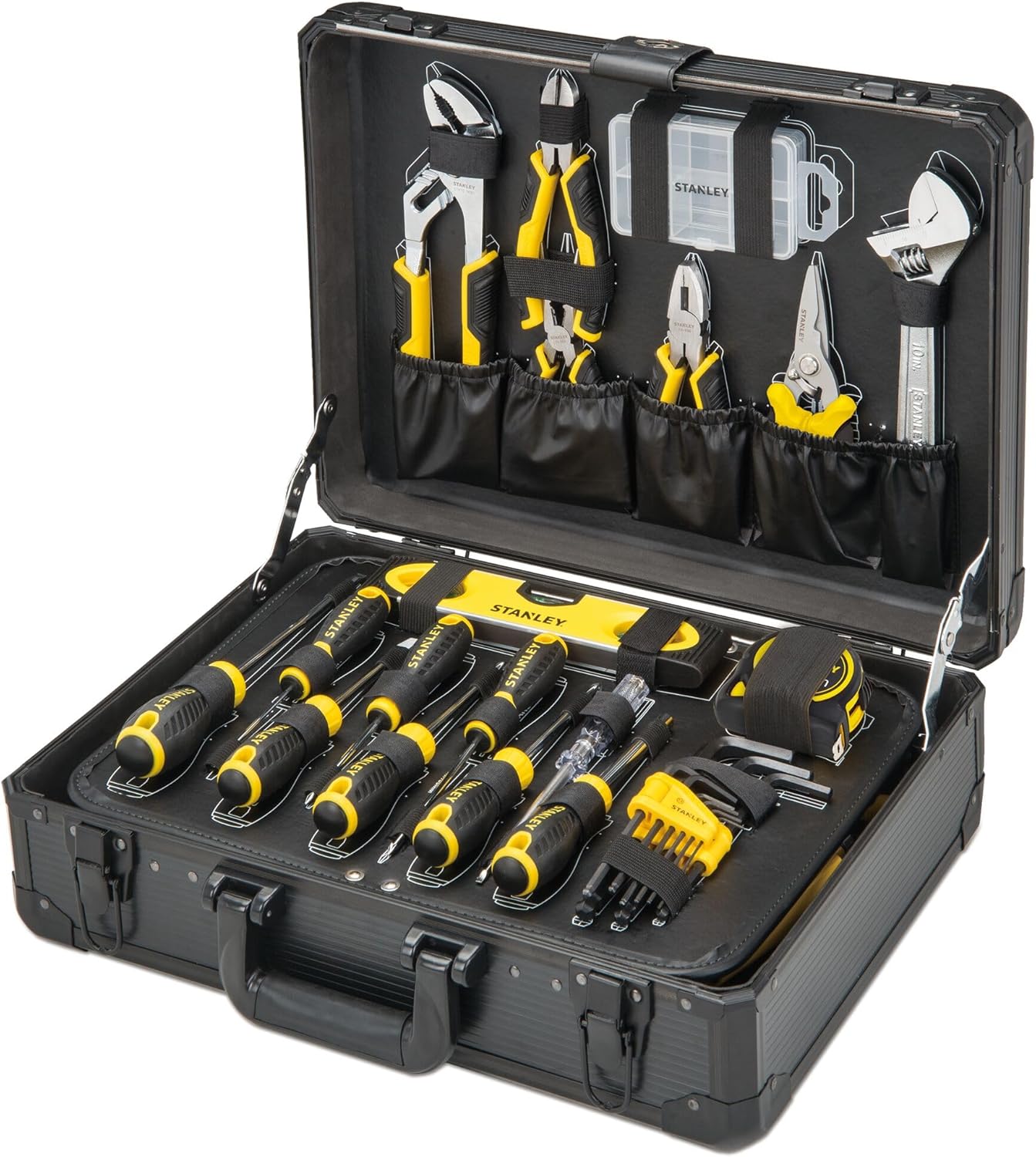 Valise maintenance 142 pièces outils serrage vissage coupe mesure