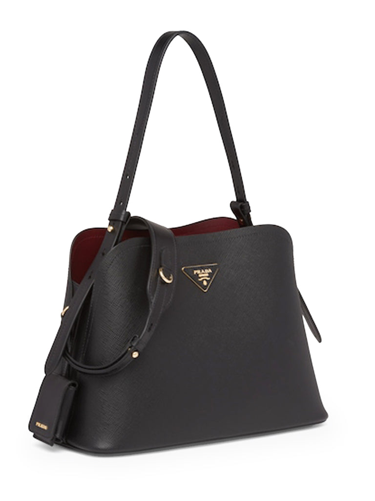 Prada Saffiano Leather Prada Matine Bag in Black