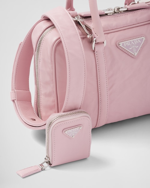 Prada Medium antique nappa leather top handle bag - Alabaster Pink