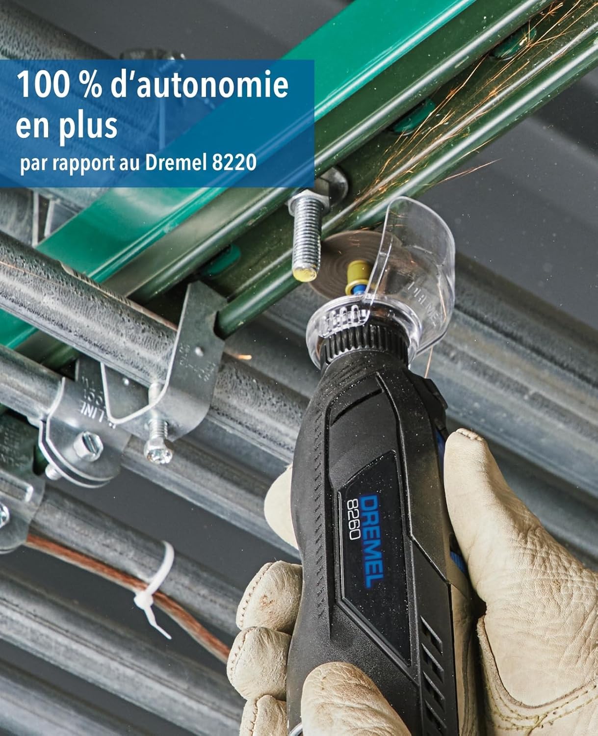 Outil rotatif sans fil 8260 batterie 12V 3Ah 65 accessoires moteur sans charbon vitesse 5000 à 30000 tr/min