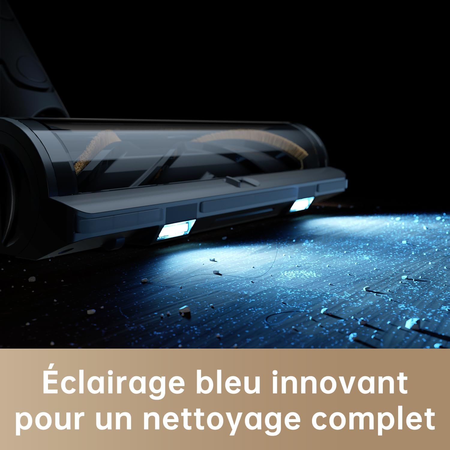 Aspirateur balai sans fil R20 22000Pa 190AW autonomie 90 min détection saleté LED lumières bleues anti emmêlement