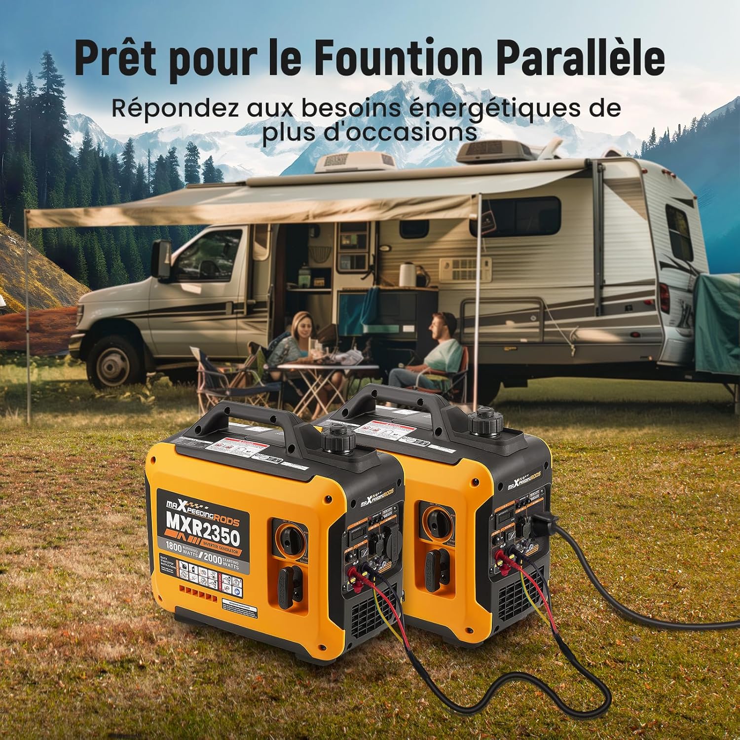Générateur électrique inverter 2000W silencieux essence 4 temps affichage numérique