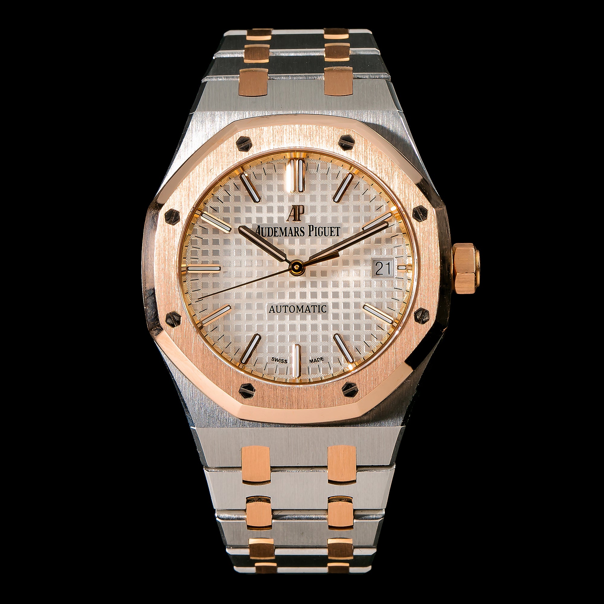 Audemars Piguet Royal Oak Selfwinding 15450SR 37MM White Dial With Two Tone Bracelet