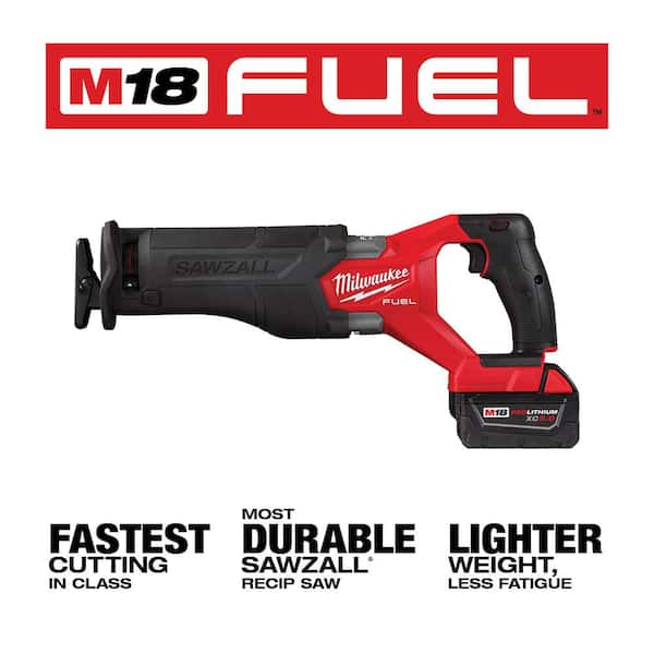 M18 FUEL 18V Lithium - Ion Brushless Cordless SAWZALL Reciprocating Saw Kit with Two 6.0ah Batteries