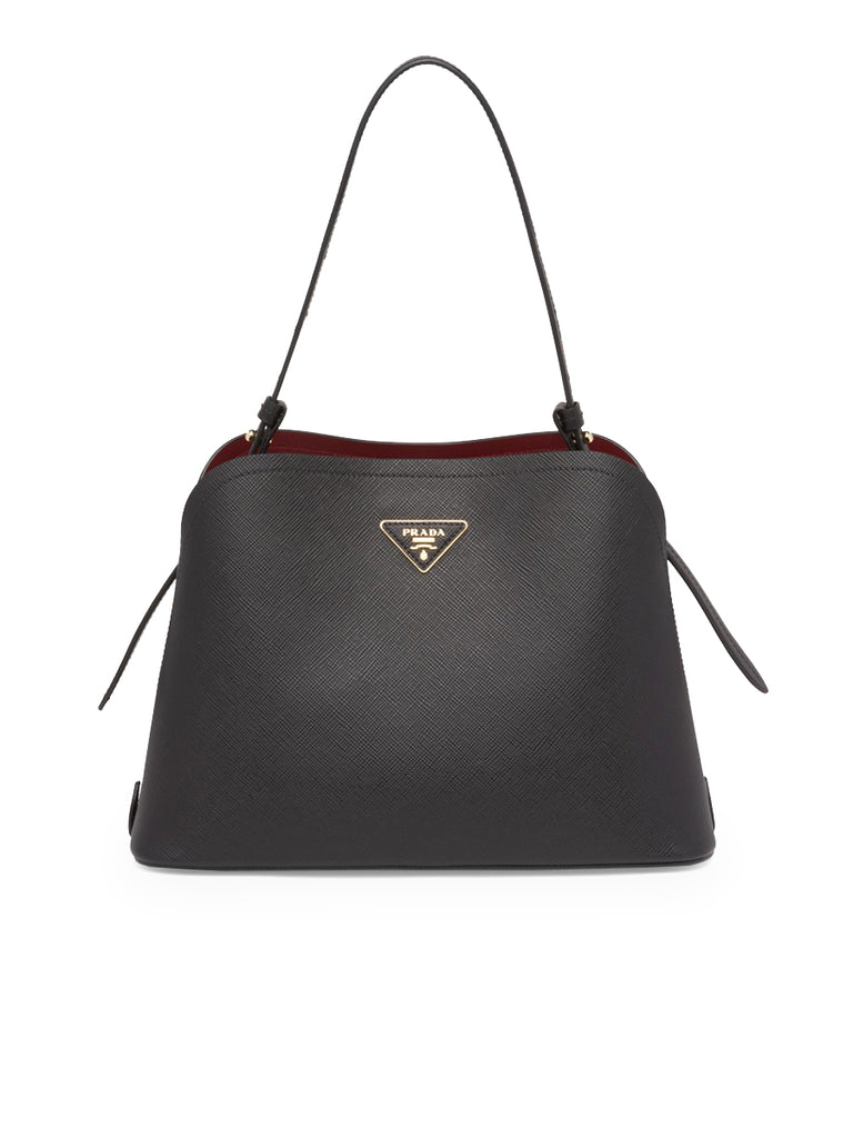 Prada Saffiano Leather Prada Matine Bag in Black