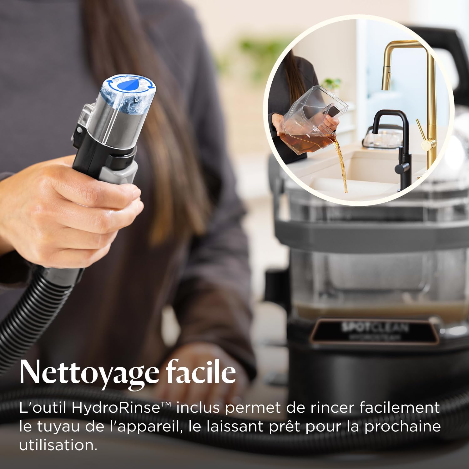 Shampouineuse canapé SpotClean HydroSteam 1000W nettoyage vapeur tapis moquettes meubles tissus voiture 3689N