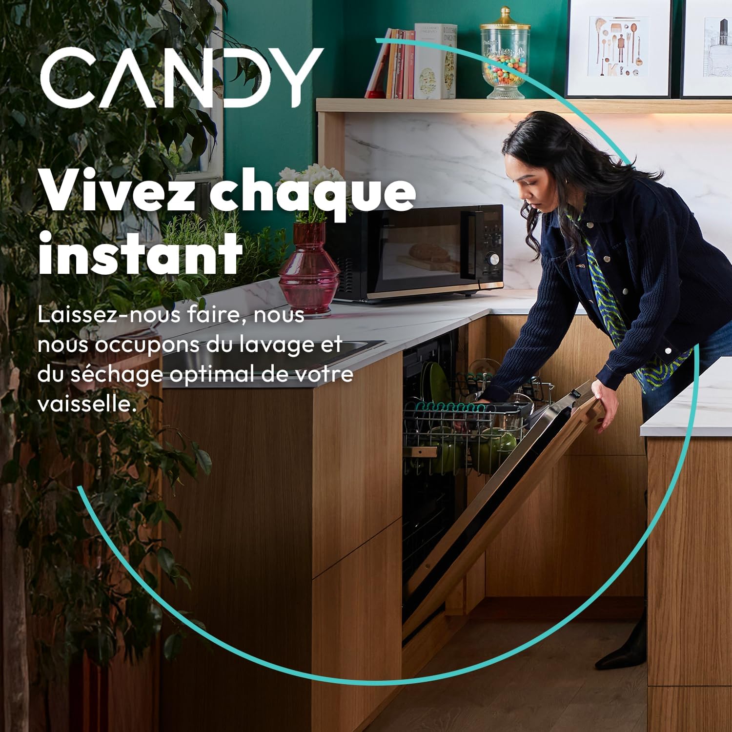 Lave vaisselle pose libre 15 couverts classe C maxi cuve wash dry 35 min ouverture auto contrôle distance noir