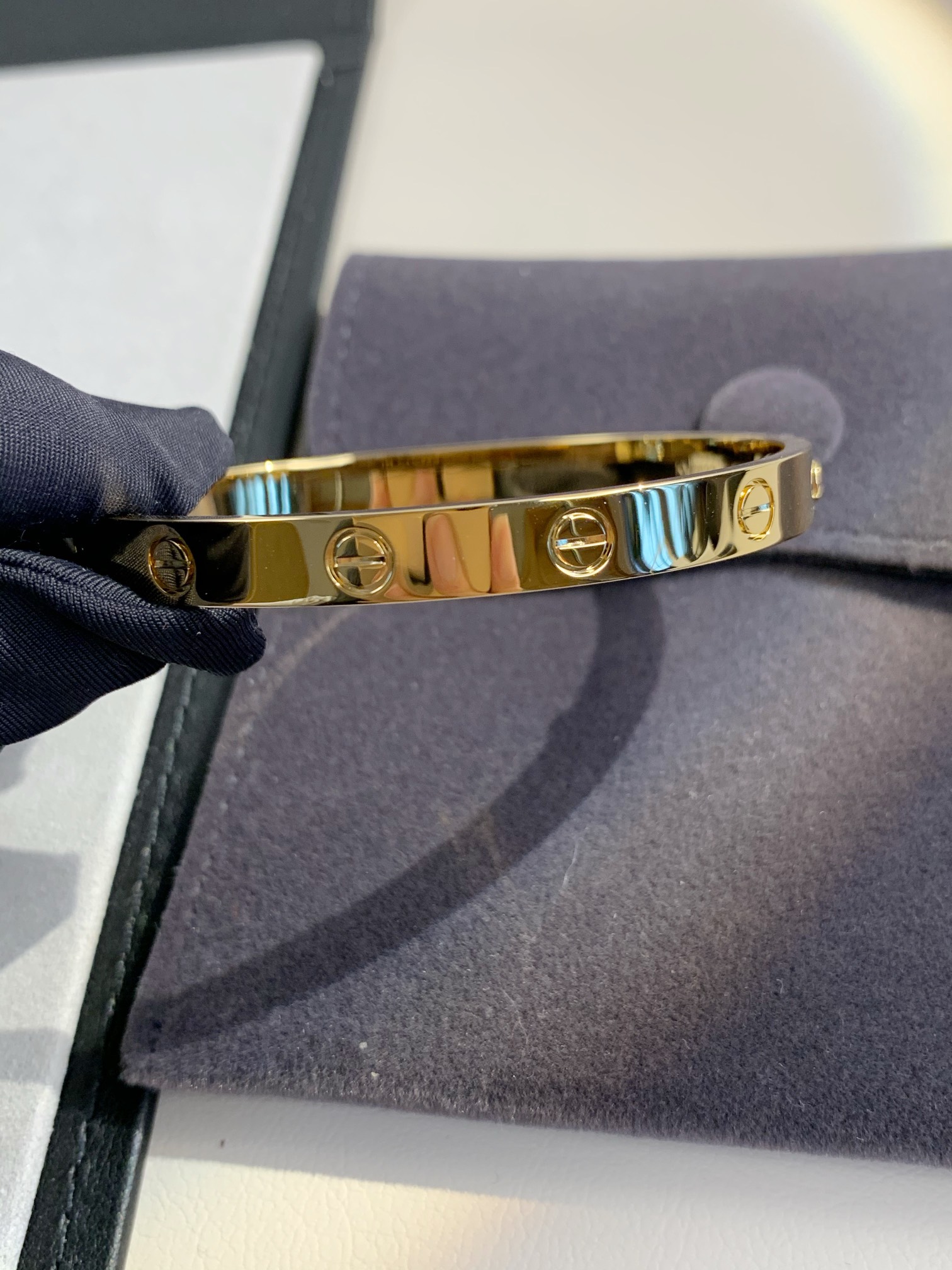 Cartier LOVE Series Wide 18K Bracelet