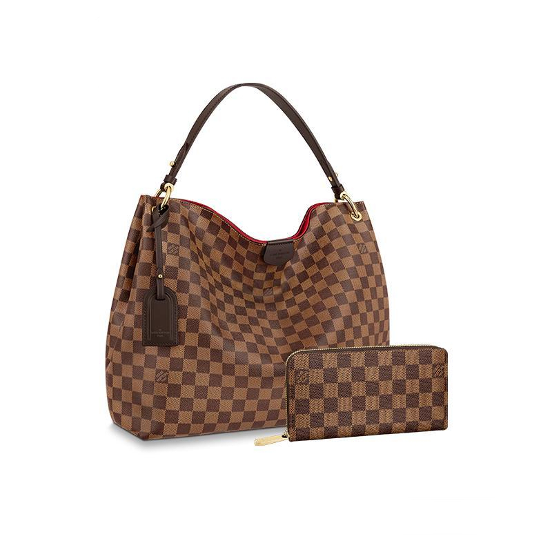 Louis Vuitton GRACEFUL MM LONG WALLET 2-PIECE SET（N44045 + N41661）