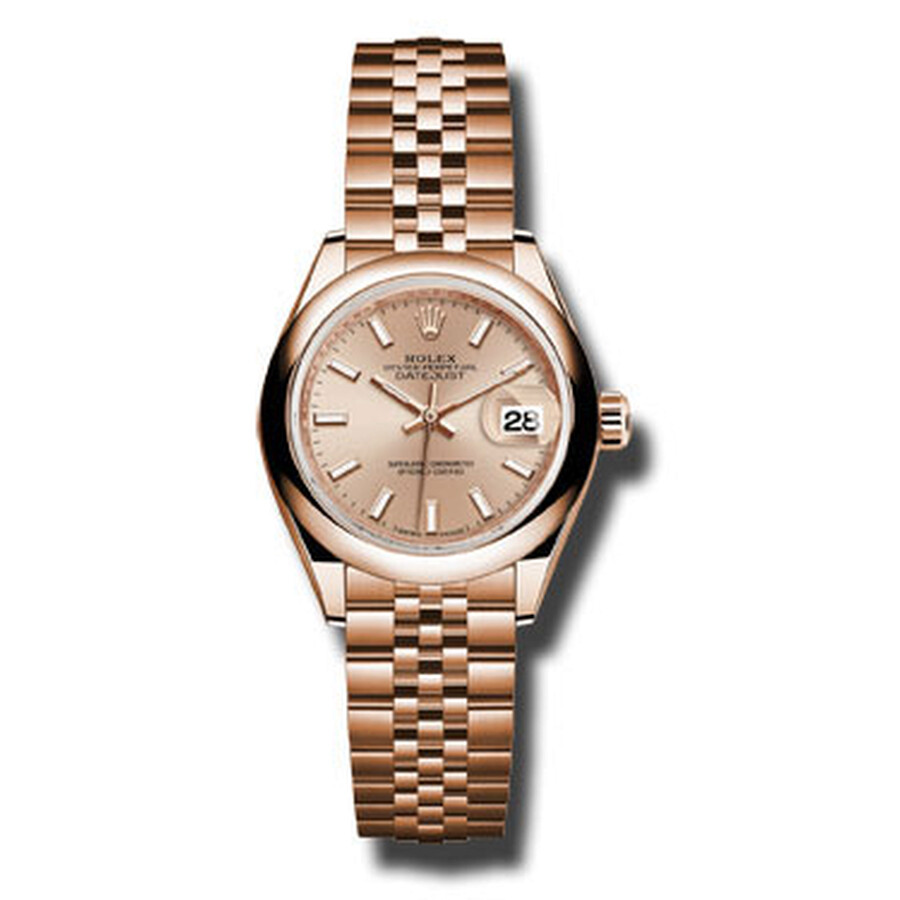 Rolex Lady Datejust 28 Pink Sundust Dial 18K Pink Gold Jubilee Bracelet Automatic Watch 279165PSJ（Lifetime free warranty+90-days replacement service & Refund!.）