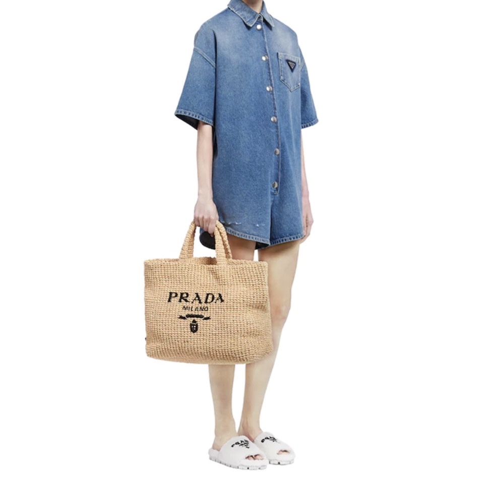 Prada Rafha Logo Tote bag