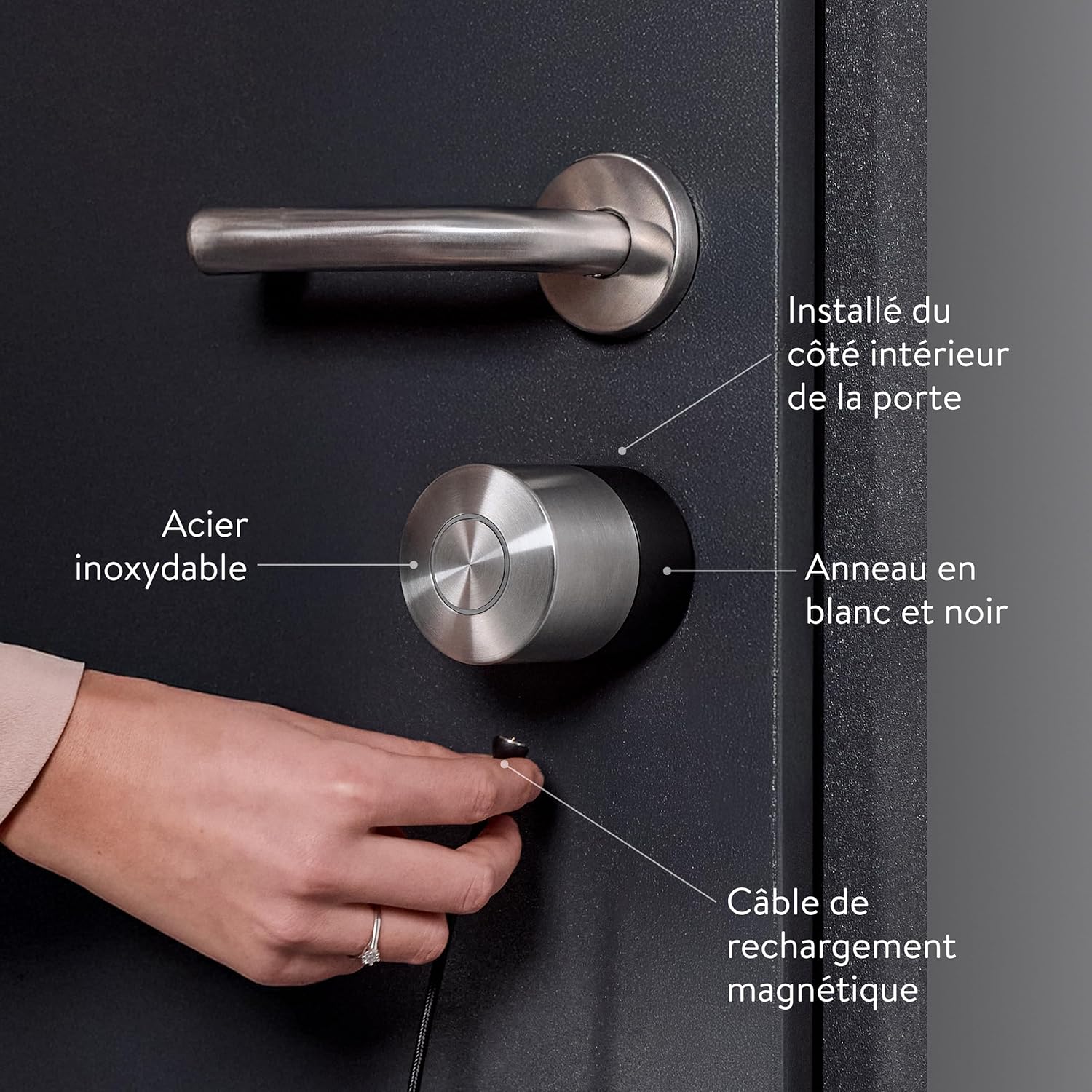 Serrure connectée Bluetooth WiFi Matter installation sans changement cylindre