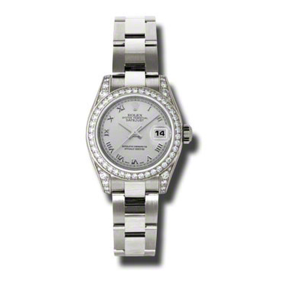Rolex Lady Datejust 26 Silver Dial 18K White Gold Oyster Bracelet Automatic Watch 179159SRO（Lifetime free warranty+90-days replacement service & Refund!.）