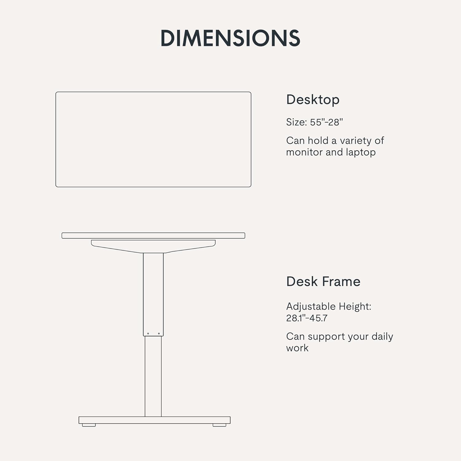 FLEXISPOT EN1 Whole-Piece Standing Desk