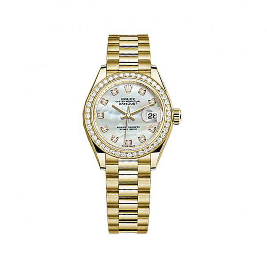 Rolex Lady-Datejust Mother Of Pearl Dial Automatic 18 Carat Yellow Gold Watch 279138MDP（Lifetime free warranty+90-days replacement service & Refund!.）