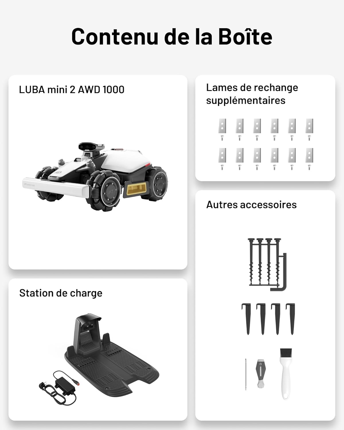 Robot tondeuse LUBA Mini 2 AWD 1000