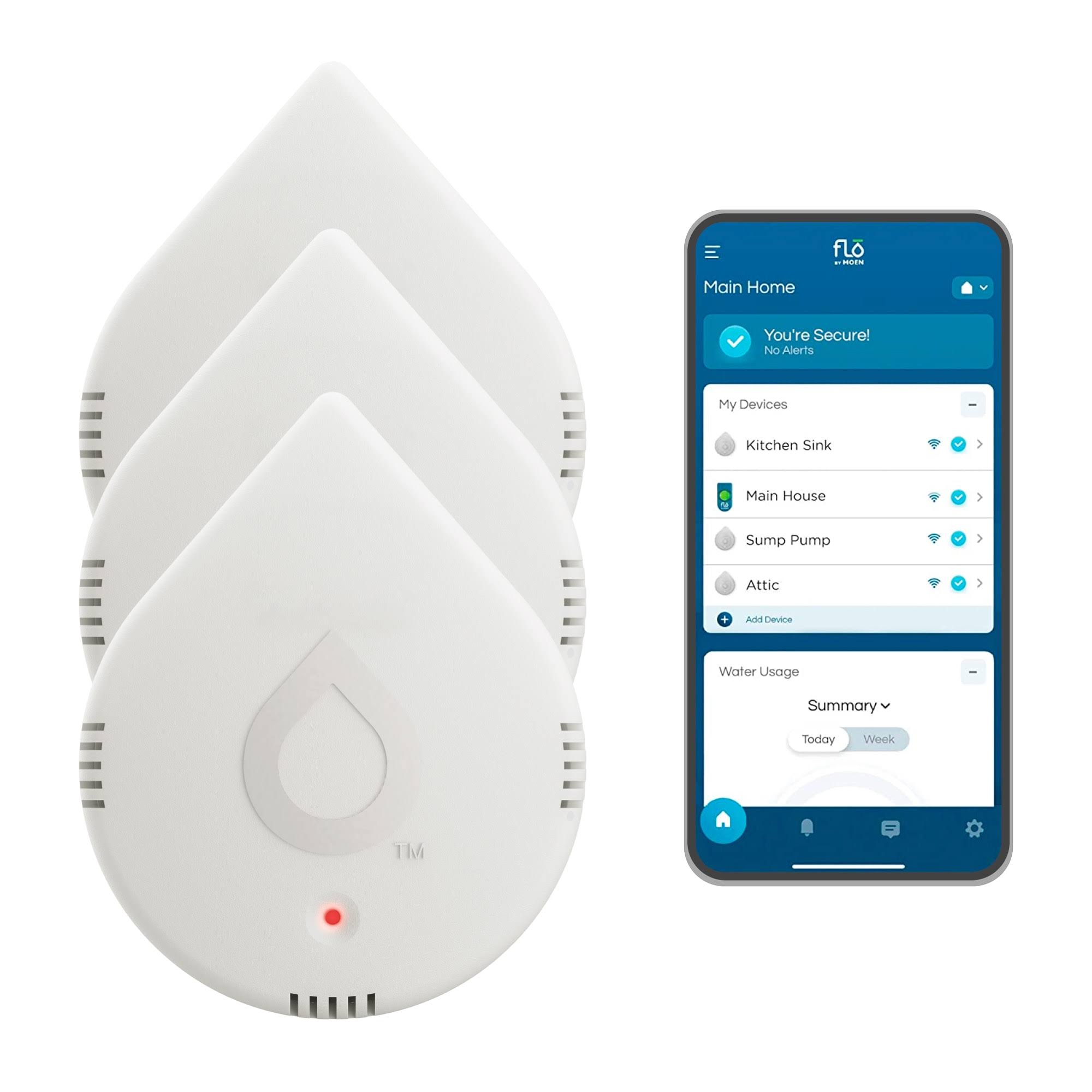 Moen - Smart Leak Detector - 3 Pack