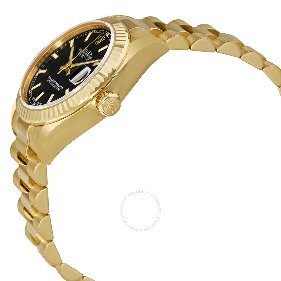 Rolex Lady-Datejust 31 Black Dial 18K Yellow Gold President Automatic Ladies Watch 178278BKSP（Lifetime free warranty+90-days replacement service & Refund!.）