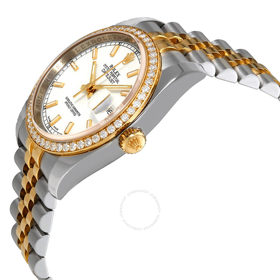 Rolex Oyster Perpetual Datejust 36 White Dial Stainless Steel and 18K Yellow Gold Jubilee Bracelet Automatic Ladies Watch 116243WSJ（Lifetime free warranty+90-days replacement service & Refund!.）