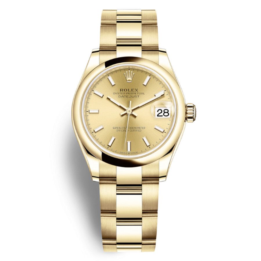 Rolex Datejust 31 Automatic Champagne Dial Ladies 18kt Yellow Gold Oyster Watch 278248CSO（Lifetime free warranty+90-days replacement service & Refund!.）