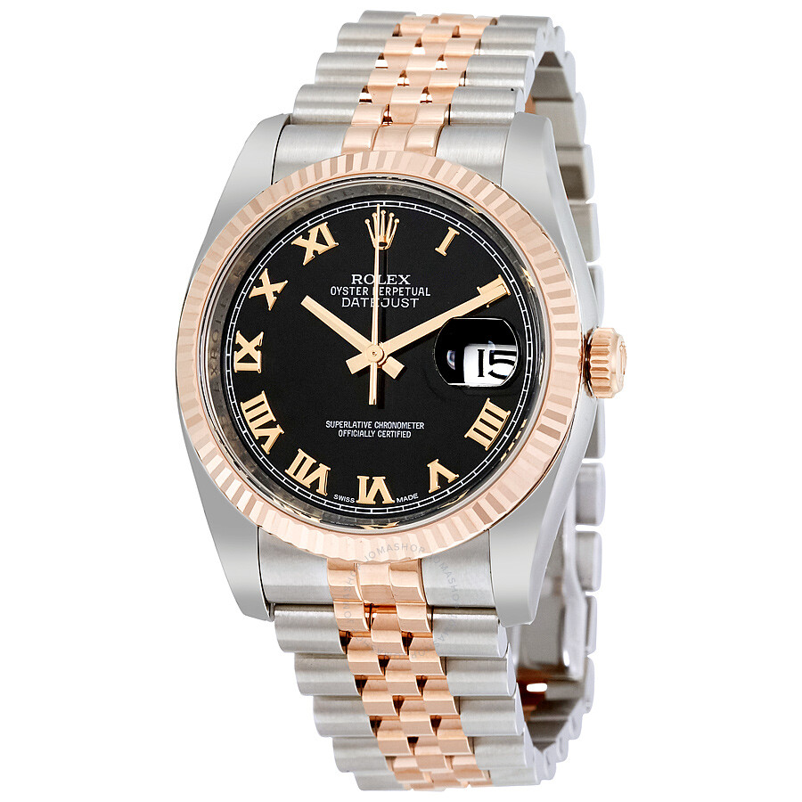 Rolex Oyster Perpetual Datejust 36 Black Dial Stainless Steel and 18K Everose Gold Jubilee Bracelet Automatic Men s Watch 116231BKRJ（Lifetime free warranty+90-days replacement service & Refund!.）