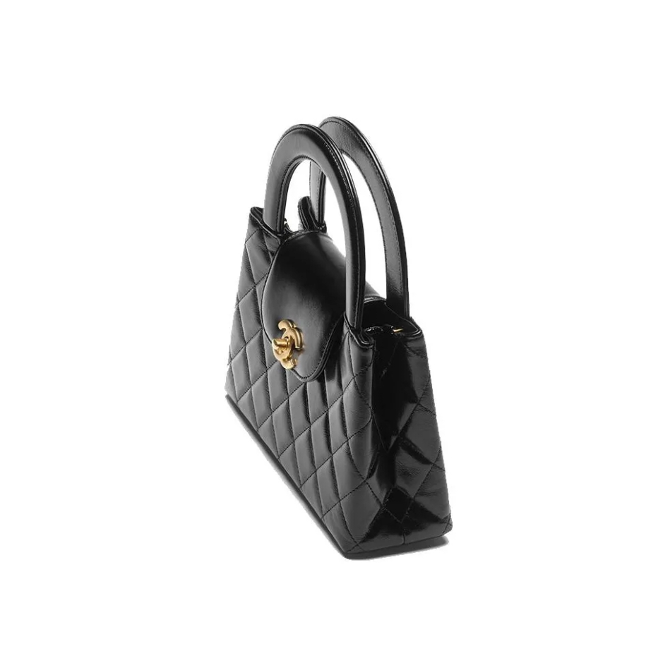CHANEL Kelly 23K Chain with handle, sequin calf leather