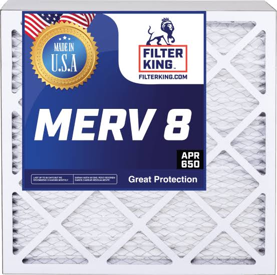Filter King 16x25x1 Air Filter | 6 Pack | MERV 8 HVAC Pleated AC Furnace Filters | Actual Size 15.5 x 24.5 x .75