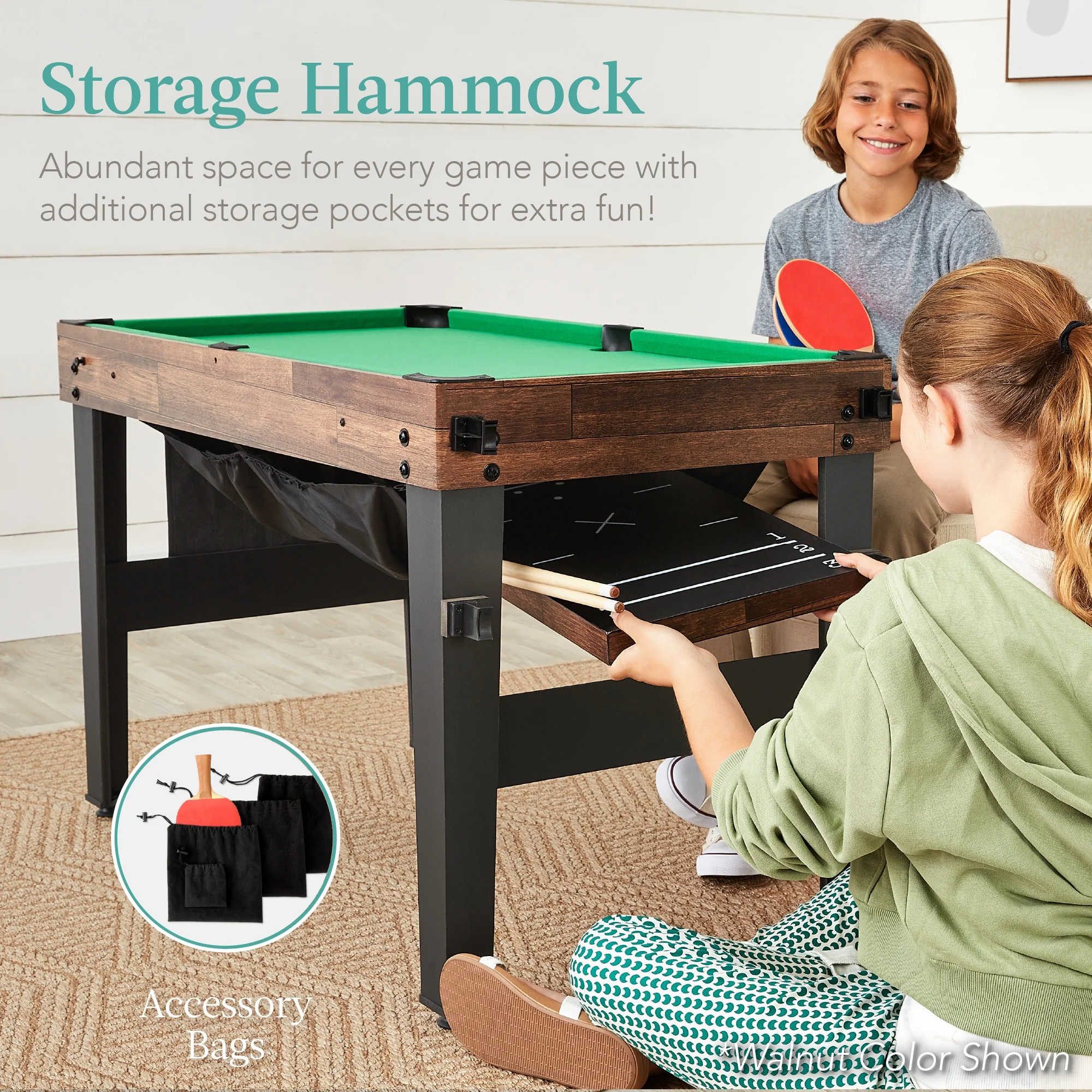 Best Choice Products 13 - in - 1 Combo Game Table Set W/ Ping Pong, Foosball, Basketball, Hockey, Archery - Natural